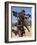 Himba Women Perform the Otjiunda Dance, Stamping, Clapping and Chanting-Nigel Pavitt-Framed Photographic Print