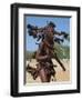 Himba Women Perform the Otjiunda Dance, Stamping, Clapping and Chanting-Nigel Pavitt-Framed Photographic Print