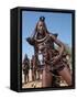 Himba Women Perform the Otjiunda Dance, Stamping, Clapping and Chanting-Nigel Pavitt-Framed Stretched Canvas