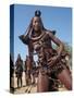 Himba Women Perform the Otjiunda Dance, Stamping, Clapping and Chanting-Nigel Pavitt-Stretched Canvas