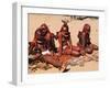 Himba Women Selling Souvenirs, Kaokoveld, Namibia, Africa-Nico Tondini-Framed Premium Photographic Print