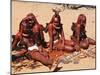 Himba Women Selling Souvenirs, Kaokoveld, Namibia, Africa-Nico Tondini-Mounted Photographic Print