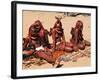 Himba Women Selling Souvenirs, Kaokoveld, Namibia, Africa-Nico Tondini-Framed Photographic Print