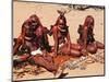 Himba Women Selling Souvenirs, Kaokoveld, Namibia, Africa-Nico Tondini-Mounted Photographic Print