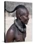Himba Youth Has His Hair Styled in a Long Plait, known as Ondatu, Namibia-Nigel Pavitt-Stretched Canvas
