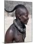 Himba Youth Has His Hair Styled in a Long Plait, known as Ondatu, Namibia-Nigel Pavitt-Mounted Photographic Print