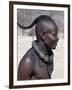 Himba Youth Has His Hair Styled in a Long Plait, known as Ondatu, Namibia-Nigel Pavitt-Framed Photographic Print