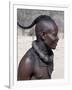 Himba Youth Has His Hair Styled in a Long Plait, known as Ondatu, Namibia-Nigel Pavitt-Framed Photographic Print