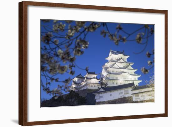 Himeji Castle, at Dusk, Himeji, Kansai, Honshu, Japan-Ian Trower-Framed Photographic Print