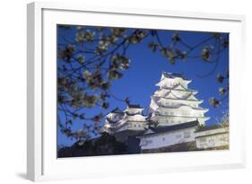 Himeji Castle, at Dusk, Himeji, Kansai, Honshu, Japan-Ian Trower-Framed Photographic Print