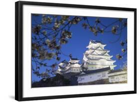 Himeji Castle, at Dusk, Himeji, Kansai, Honshu, Japan-Ian Trower-Framed Photographic Print