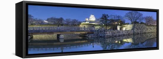 Himeji Castle (Unesco World Heritage Site) at Dusk, Himeji, Kansai, Honshu, Japan-Ian Trower-Framed Stretched Canvas