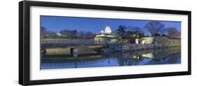 Himeji Castle (Unesco World Heritage Site) at Dusk, Himeji, Kansai, Honshu, Japan-Ian Trower-Framed Photographic Print