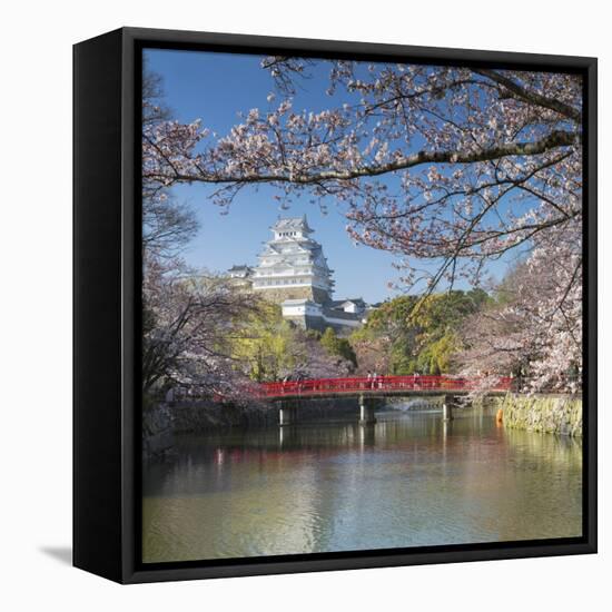 Himeji Castle (Unesco World Heritage Site), Himeji, Kansai, Honshu, Japan-Ian Trower-Framed Stretched Canvas