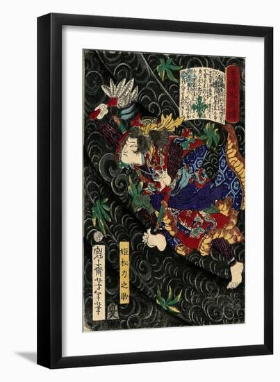 Himematsu Chikaranosuke, from the Series Sagas of Beauty and Bravery-Yoshitoshi Tsukioka-Framed Giclee Print