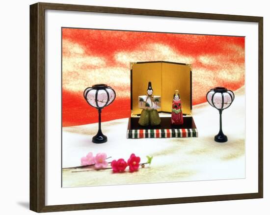 Hina Dolls for the Girls' Festival, 3rd of March, Japan-null-Framed Photographic Print