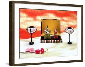 Hina Dolls for the Girls' Festival, 3rd of March, Japan-null-Framed Photographic Print