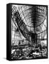 Hindenburg Airship under Construction-null-Framed Stretched Canvas
