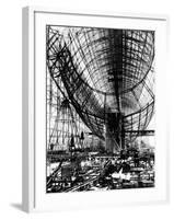 Hindenburg Airship under Construction-null-Framed Photo