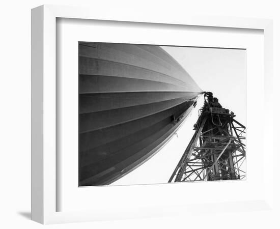 Hindenburg Attached To A Mooring Mast-Bettmann-Framed Photographic Print