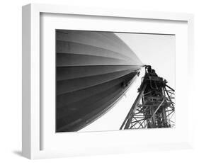 Hindenburg Attached To A Mooring Mast-Bettmann-Framed Photographic Print