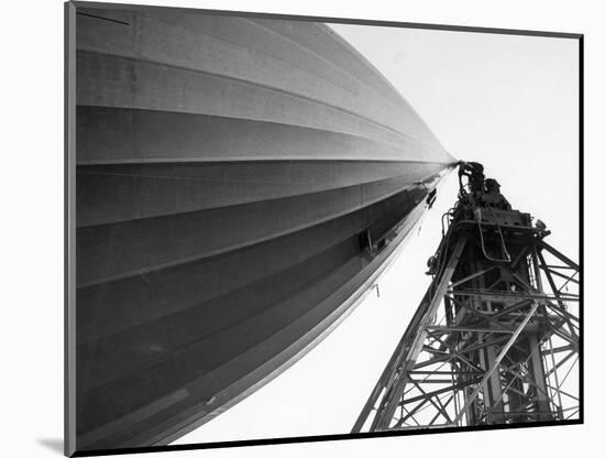 Hindenburg Attached To A Mooring Mast-Bettmann-Mounted Photographic Print