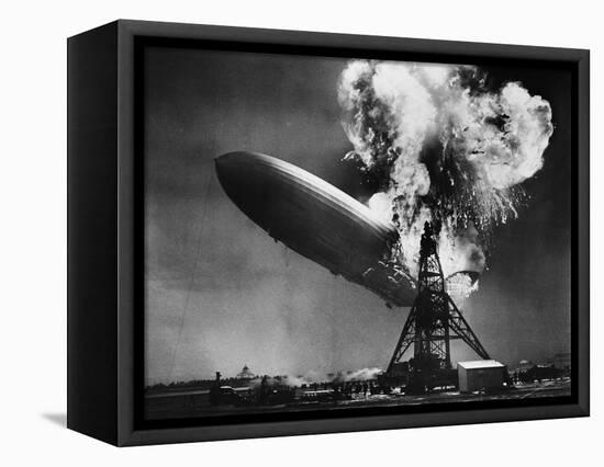 Hindenburg Explosion-Bettmann-Framed Stretched Canvas