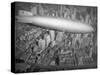 Hindenburg Flying over Manhattan-null-Stretched Canvas