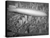 Hindenburg Flying over Manhattan-null-Stretched Canvas