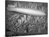 Hindenburg Flying over Manhattan-null-Stretched Canvas