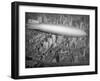 Hindenburg Flying over Manhattan-null-Framed Photographic Print