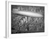 Hindenburg Flying over Manhattan-null-Framed Photographic Print