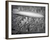 Hindenburg Flying over Manhattan-null-Framed Photographic Print
