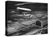 Hindenburg's Arrival with an Escort Plane over Lakehurst, New Jersey-null-Stretched Canvas