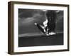 Hindenburg Zeppelin Bursting into Flames While Attempting to Land after 37th Ocean Crossing-Arthur Cofod-Framed Photographic Print