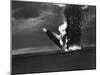Hindenburg Zeppelin Bursting into Flames While Attempting to Land after 37th Ocean Crossing-Arthur Cofod-Mounted Photographic Print