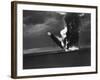 Hindenburg Zeppelin Bursting into Flames While Attempting to Land after 37th Ocean Crossing-Arthur Cofod-Framed Photographic Print