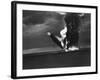 Hindenburg Zeppelin Bursting into Flames While Attempting to Land after 37th Ocean Crossing-Arthur Cofod-Framed Photographic Print