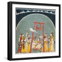 Hindola Raga-null-Framed Art Print