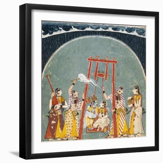 Hindola Raga-null-Framed Art Print