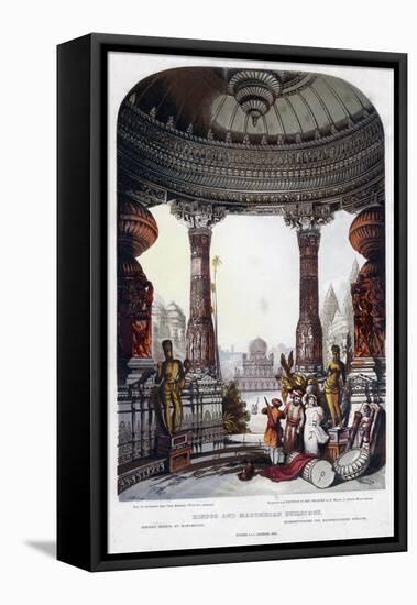 Hindoo and Mahomedan Buildings, 1835-G Baxter-Framed Stretched Canvas