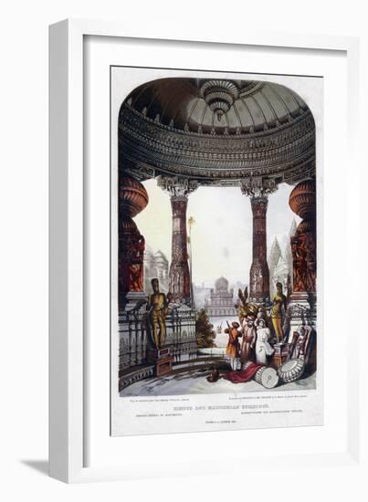 Hindoo and Mahomedan Buildings, 1835-G Baxter-Framed Giclee Print
