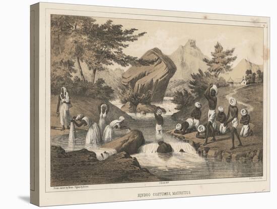 Hindoo Costumes, Mauritius, 1855-Wilhelm Joseph Heine-Stretched Canvas