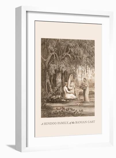 Hindoo Family of the Banian Cast-Baron De Montalemert-Framed Art Print
