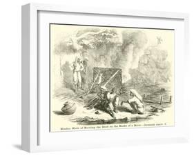 Hindoo Mode of Burning the Dead on the Banks of a River, Jeremiah-null-Framed Giclee Print