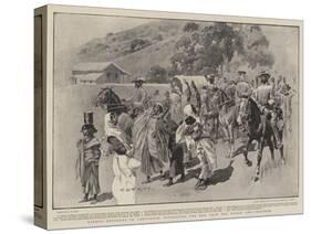 Hindoo Refugees in Ladysmith, Separating the Men from the Women and Children-Charles Edwin Fripp-Stretched Canvas