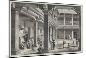 Hindoo School under the Portico of a House in Poonah-null-Mounted Giclee Print