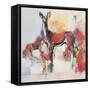 Hinds in Winter, 1995-Mark Adlington-Framed Stretched Canvas