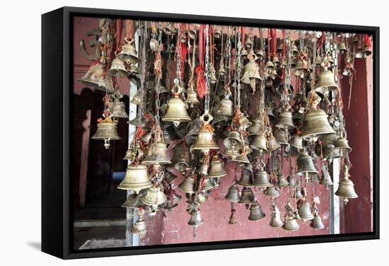 Hindu Bells, Rung by Devotees as an Invocation to the Deities to Hear their Prayers, Sivadol Mandir-Annie Owen-Framed Stretched Canvas