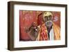 Hindu blessing, Mathura, Uttar Pradesh, India-Godong-Framed Photographic Print